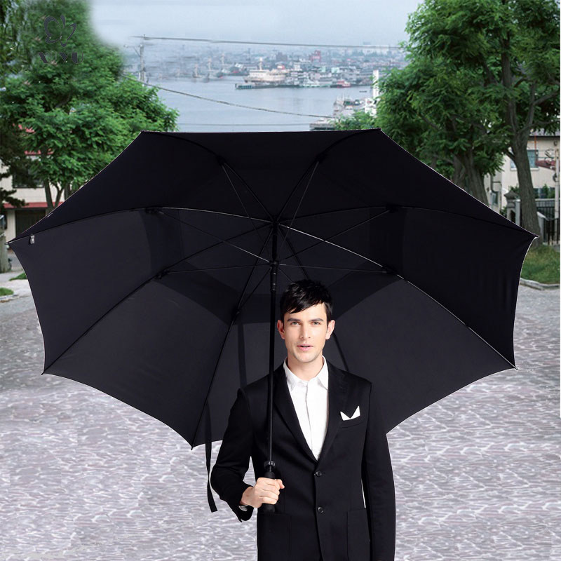 雨伞特大号男士长柄伞超大雨伞三人自动迎宾伞四人户外抗风伞加固