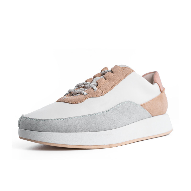 斯普瑞clarks其乐女鞋时尚拼接撞色马卡龙透气厚底单鞋