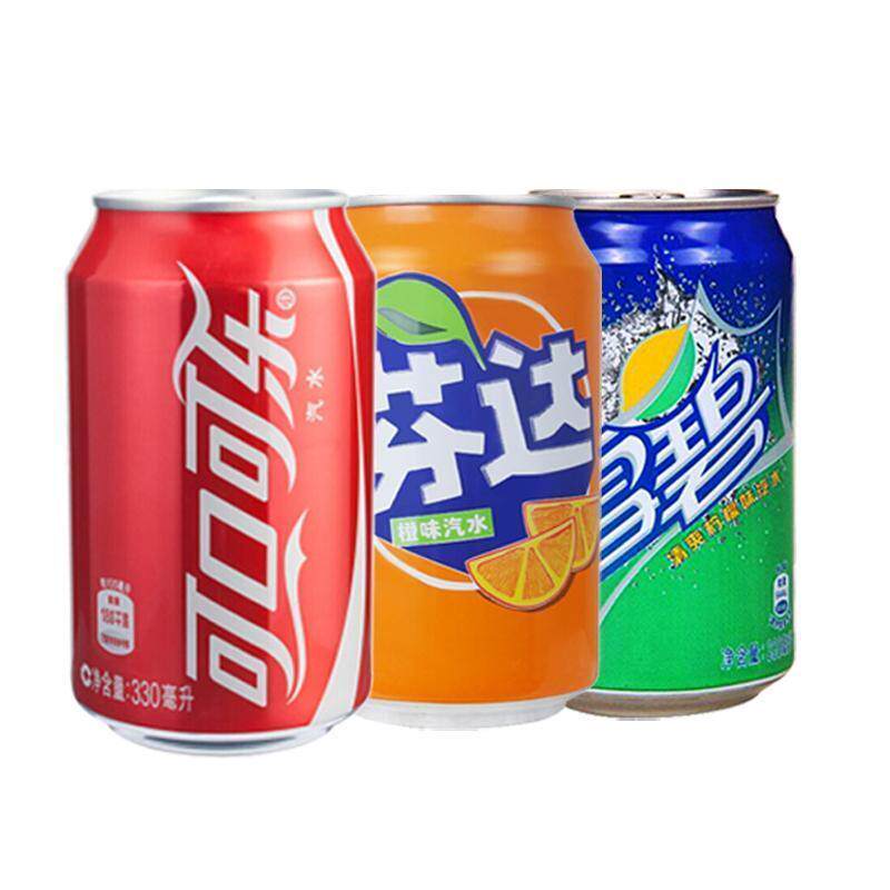 可口可乐雪碧芬达330ml24罐48罐百事可乐可选拉罐饮料