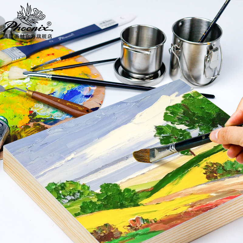 画框凤凰画材练习非布使用底使框做木制写生创作油画颜料