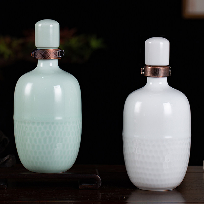 景德镇陶瓷酒坛一斤家用仿古散酒白酒酒壶密封酒瓶子家用酒壶