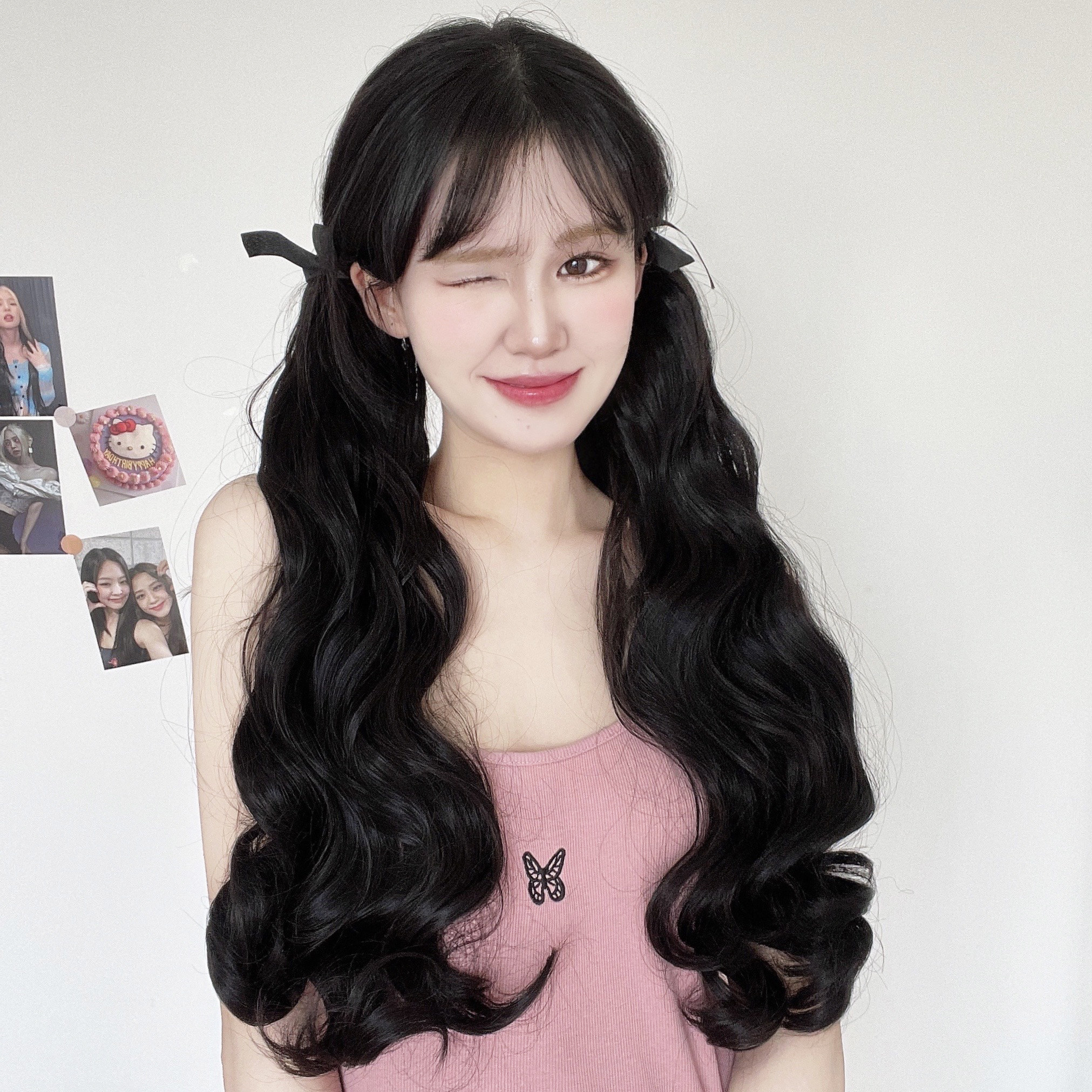 马尾假发双马绑带cos软妹萝莉长卷卷发自然马尾