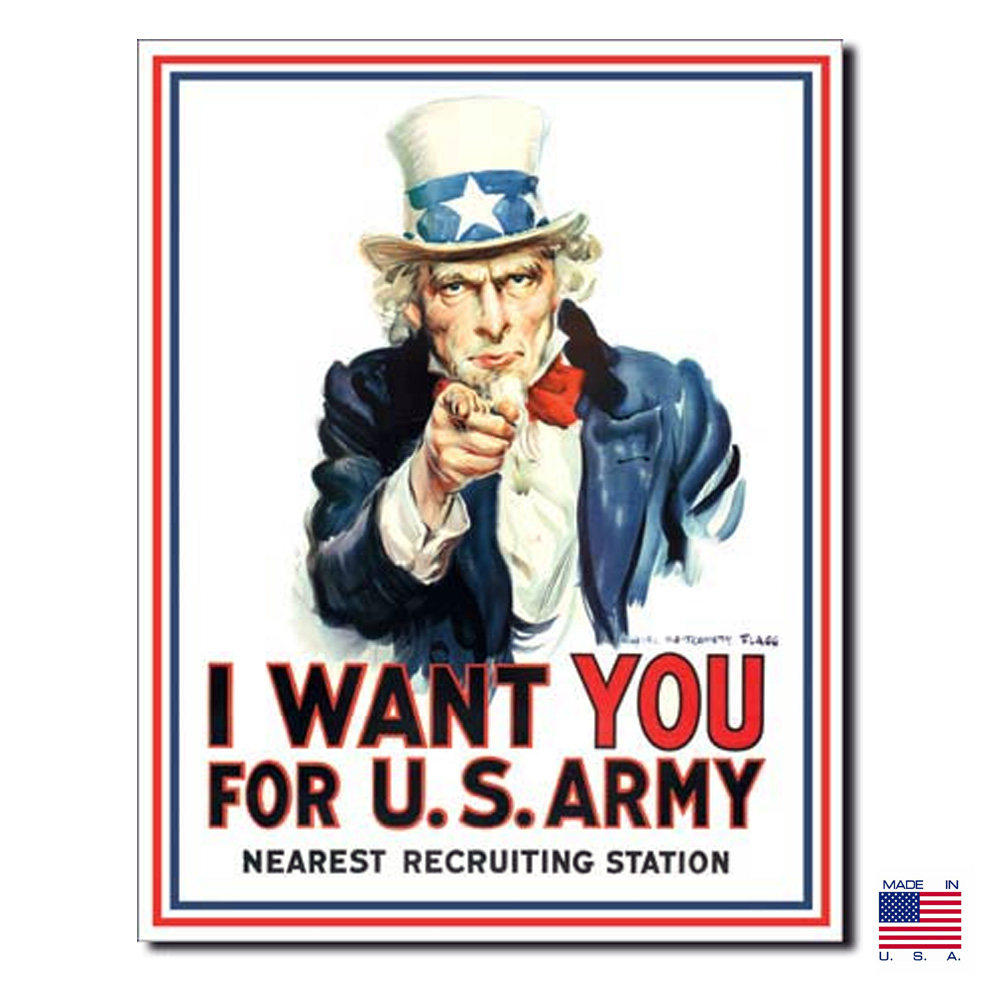 美国原产山姆大叔我们需要weneedyou铁皮壁饰