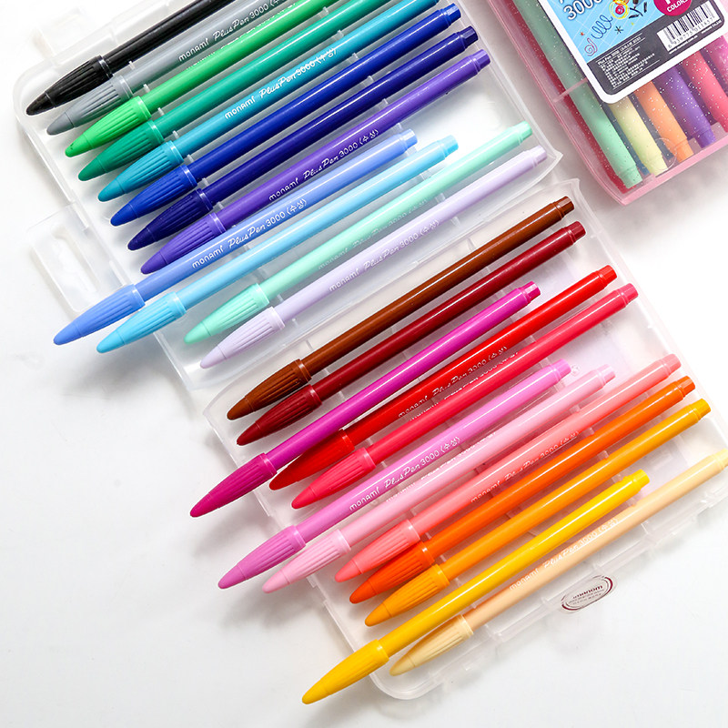 韩国monami慕娜美3000水彩笔手账勾线笔彩色笔中性笔糖果色可爱创意