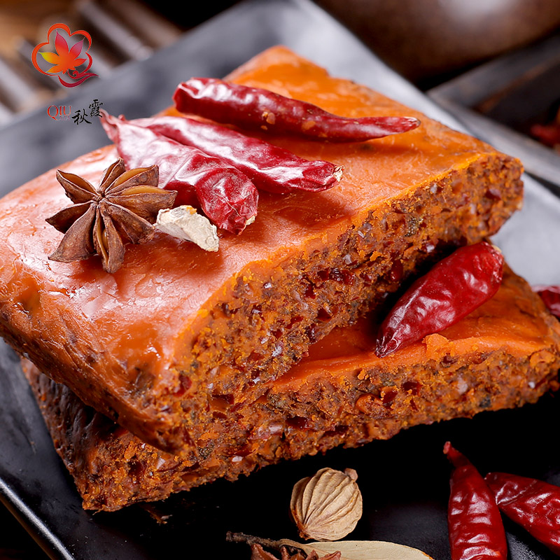 秋霞老火锅底500g四川牛油麻辣烫串串香调调料火锅调料