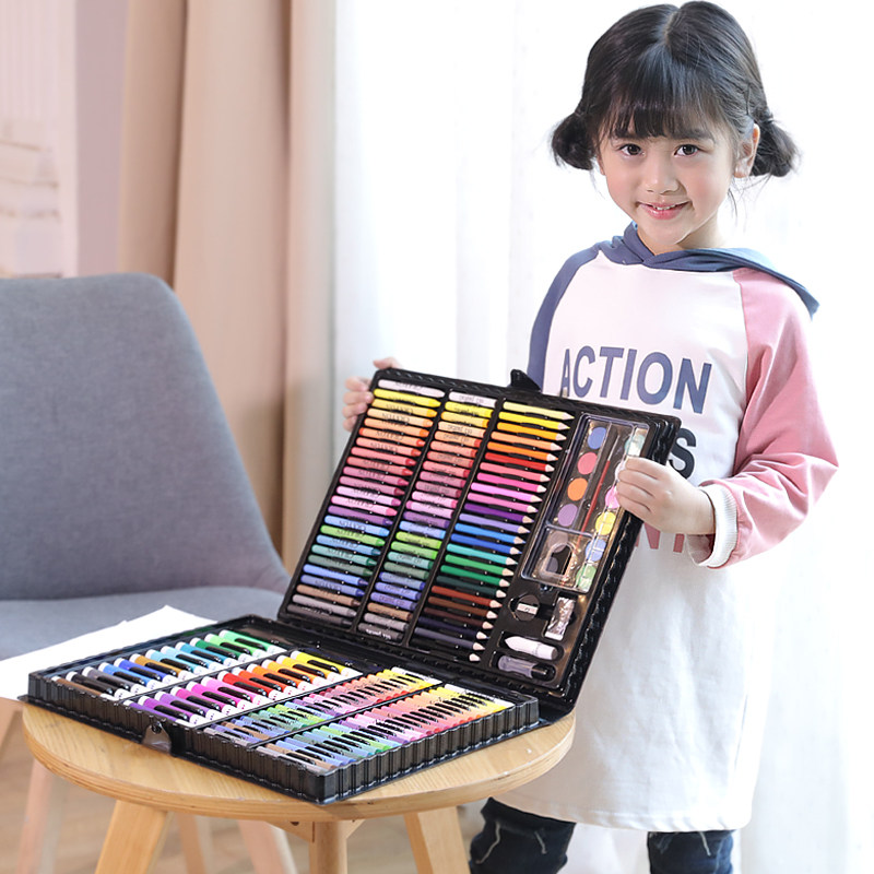 女孩玩具346岁儿童学生学画画画工具套装蜡笔过家家玩具