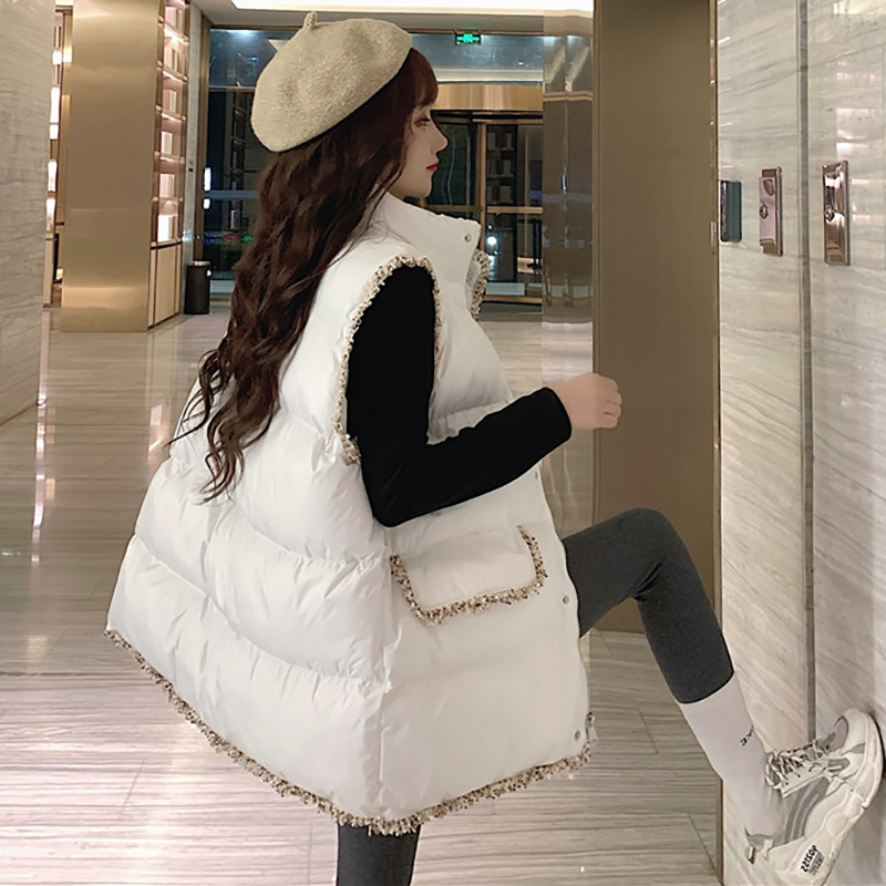 新款羽绒棉服网红马甲女外穿春秋冬时尚背心外套韩版宽松马夹潮流