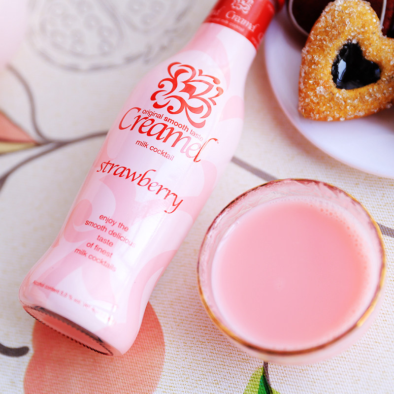 凯利梅尔草莓奶油酒200ml小瓶装女士低度甜利口酒