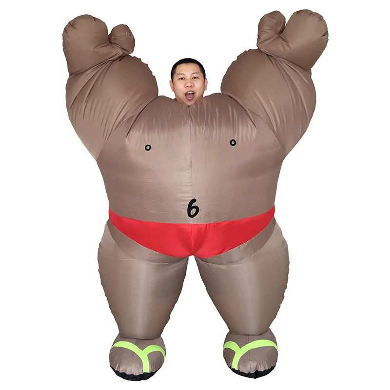 成人大力水手举重健美充气服装搞笑人偶道具衣服服饰