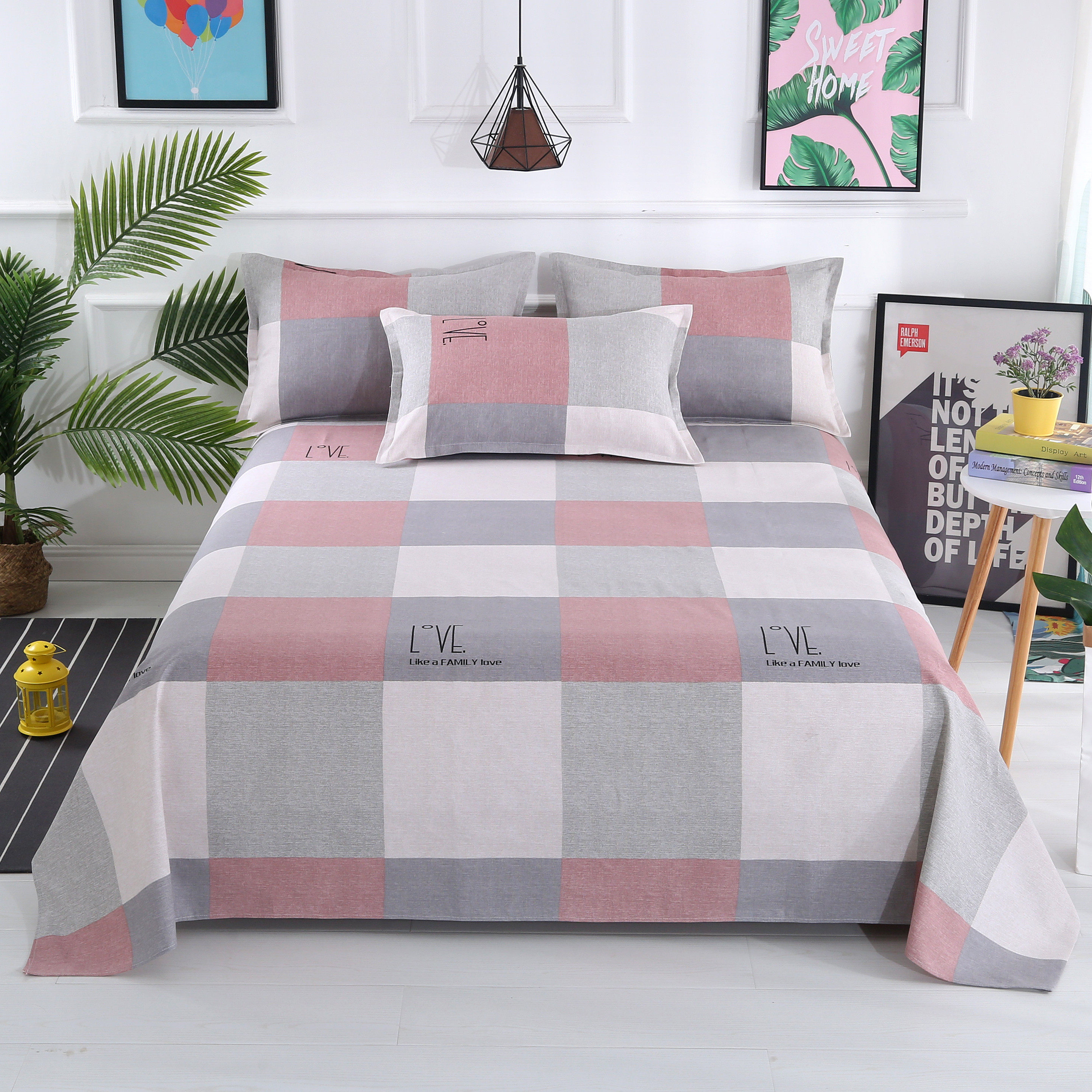 100%纯棉老粗布床单单件加厚加密全棉亚麻帆布1.2m1.5m/1.8/2.0米