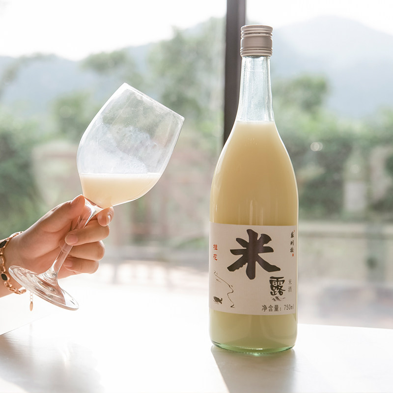 重磅新品750ml苏州桥桂花米露水蜜桃低度米酒国货果酒