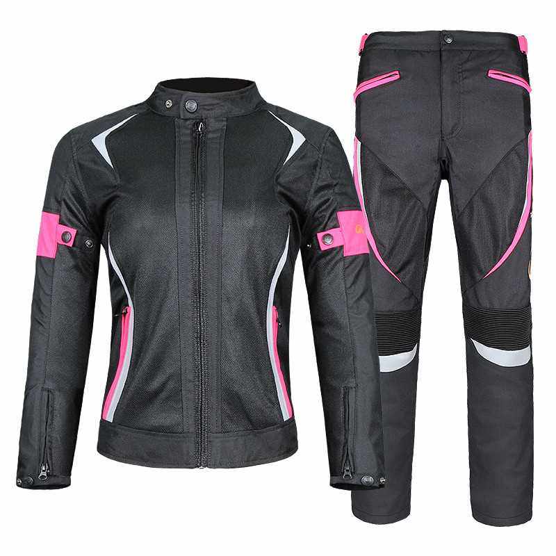 高档骑行部落摩托车机车服装套装女夏春秋秋冬赛车服