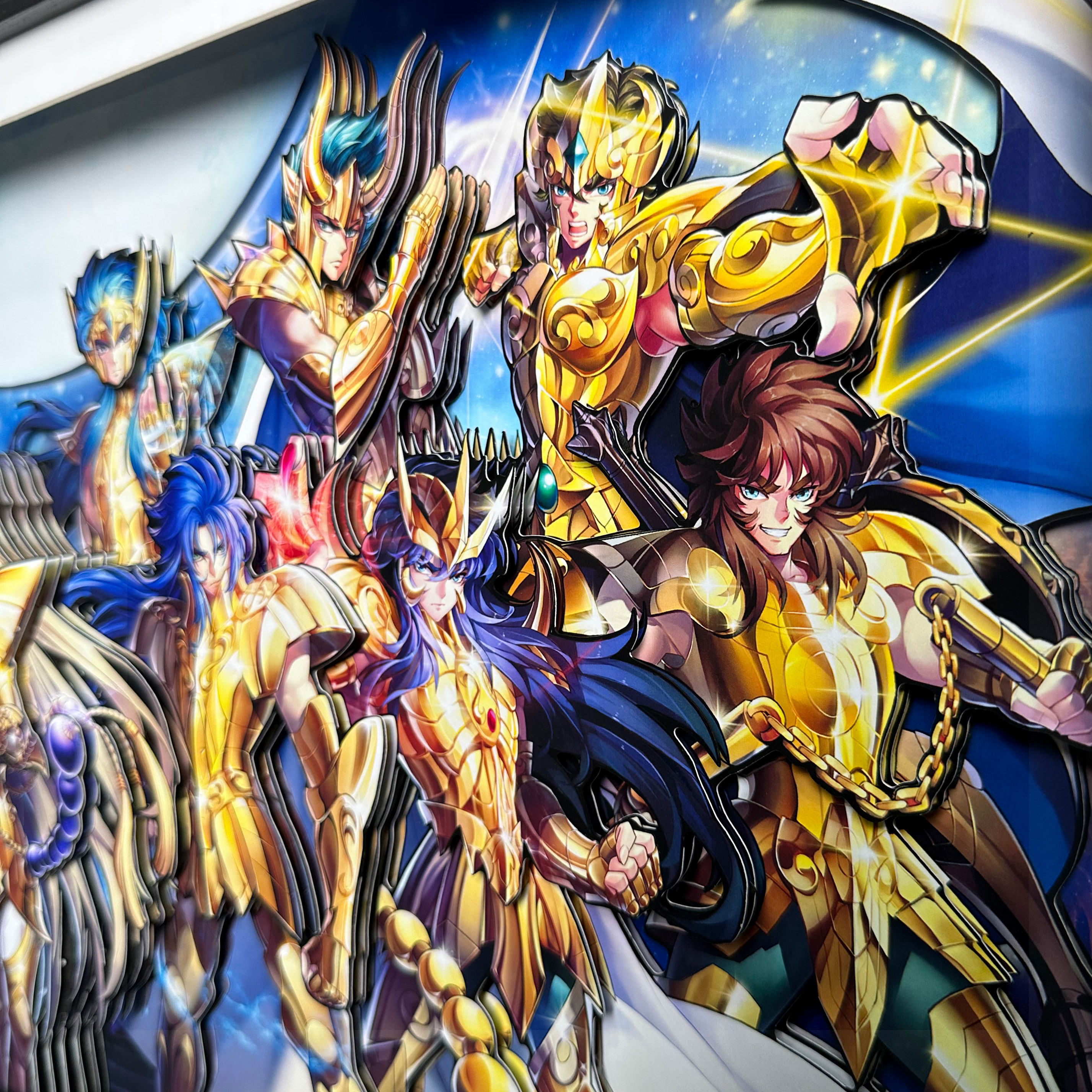 七七七匠圣斗士立体画黄金十二星座壁画挂画手工礼物版画