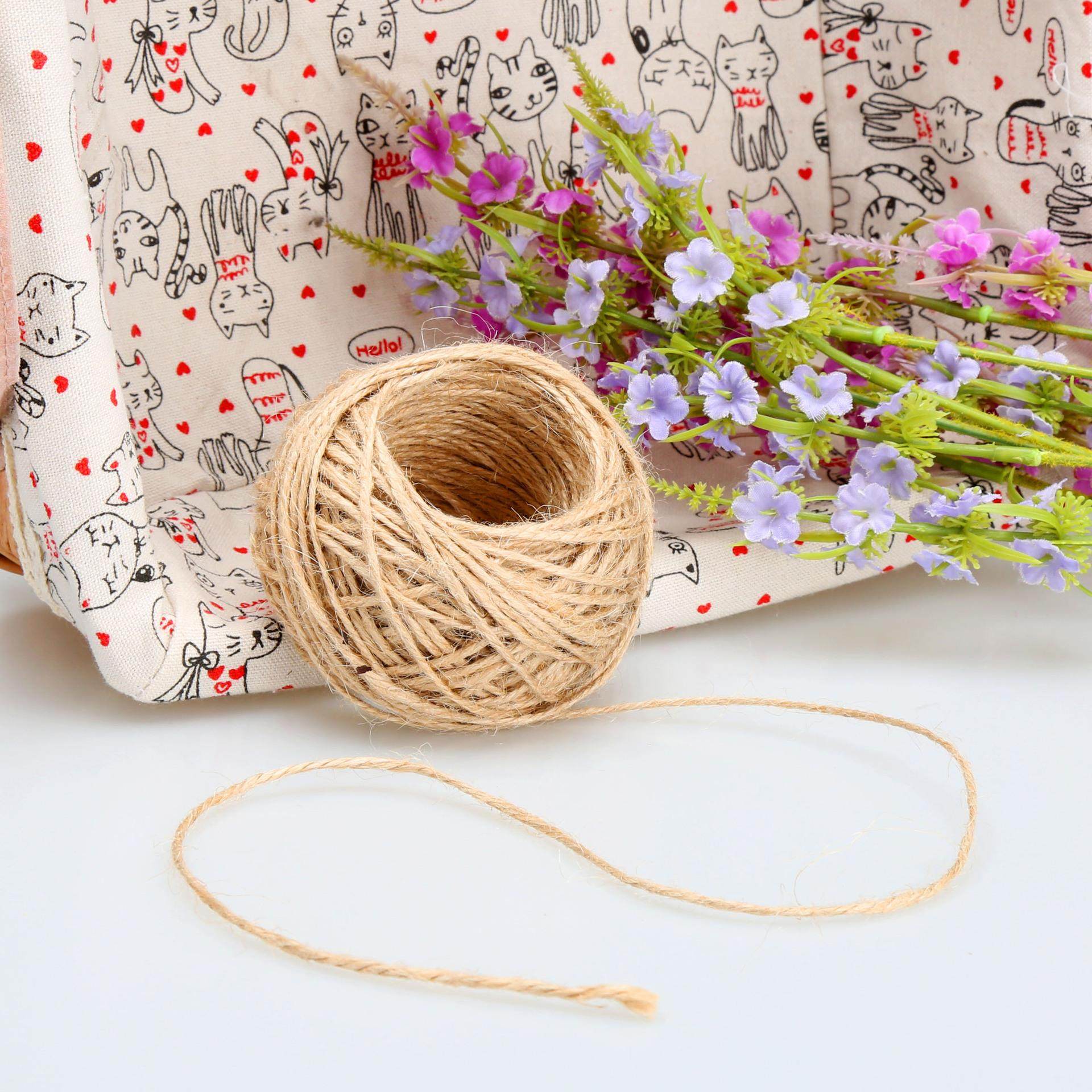 麻绳绳子捆绑绳绳装饰品线diy细粗手工编织麻线彩色材料复古风