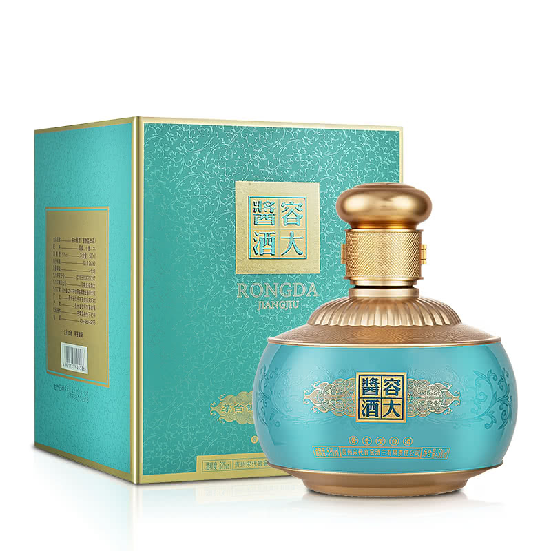 酒仙网53容大酱酒国际蓝500ml4瓶装整箱送手提袋