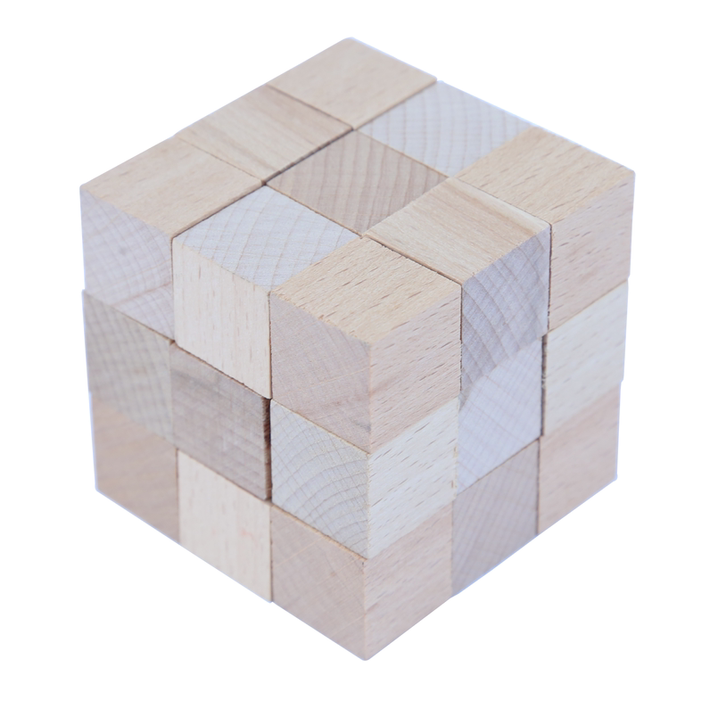 孔明锁鲁班锁榉魔方学生拆装解锁益智实木玩具解锁