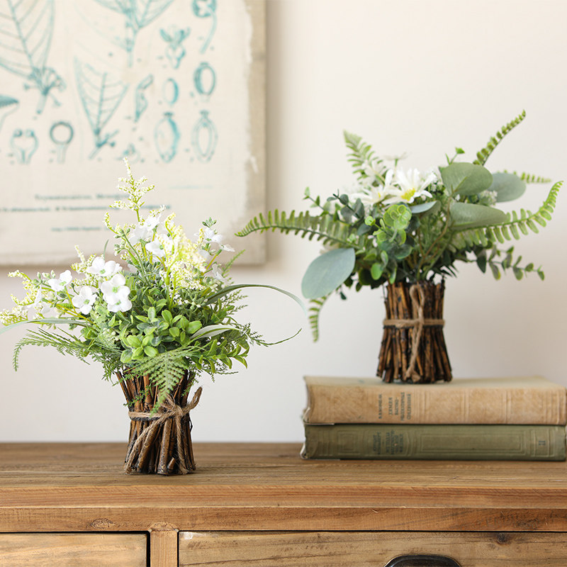 森系植物创意小摆件家居饰品仿真花-来自店铺【仙豆花艺生活馆】