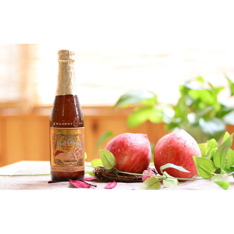 啤酒比利时进口精酿lindemans林德曼桃子水果果味女士啤酒