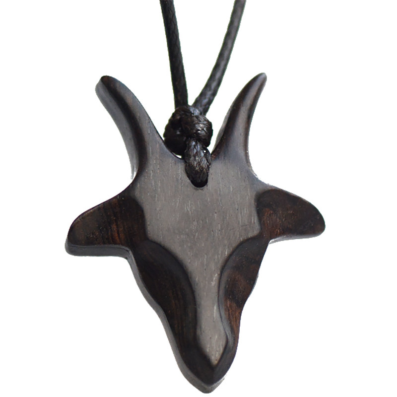 木质吊坠男女白羊座生肖羊项链手工简约个性霸气定制刻字挂坠饰品