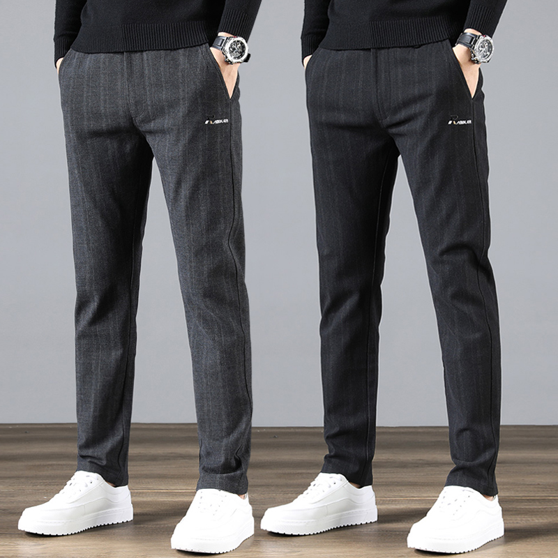 2022年新款夏季休闲长裤子男士商务百搭男裤春秋款宽松直筒运动裤