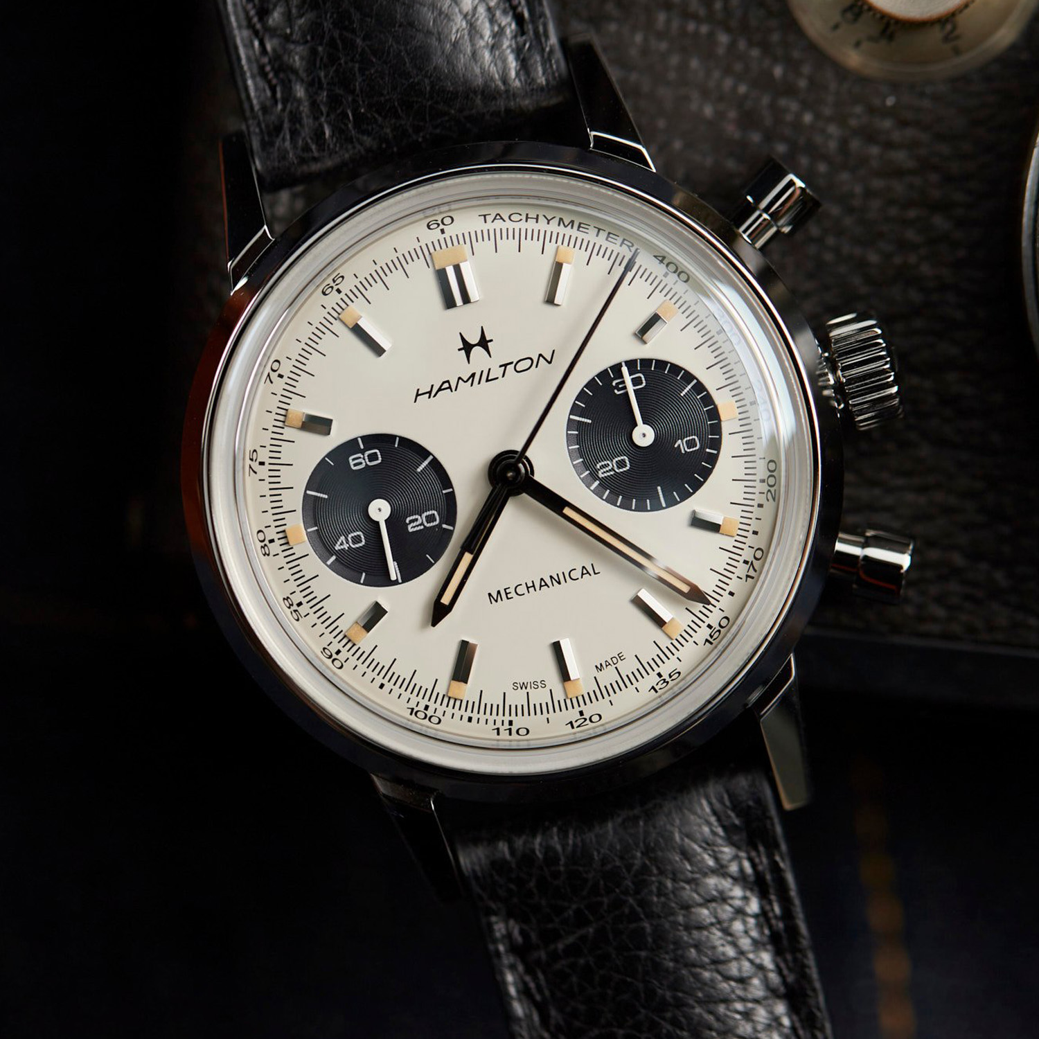 H38429110/H38429730/H38429710/H38429130手动熊猫盘自动计时表