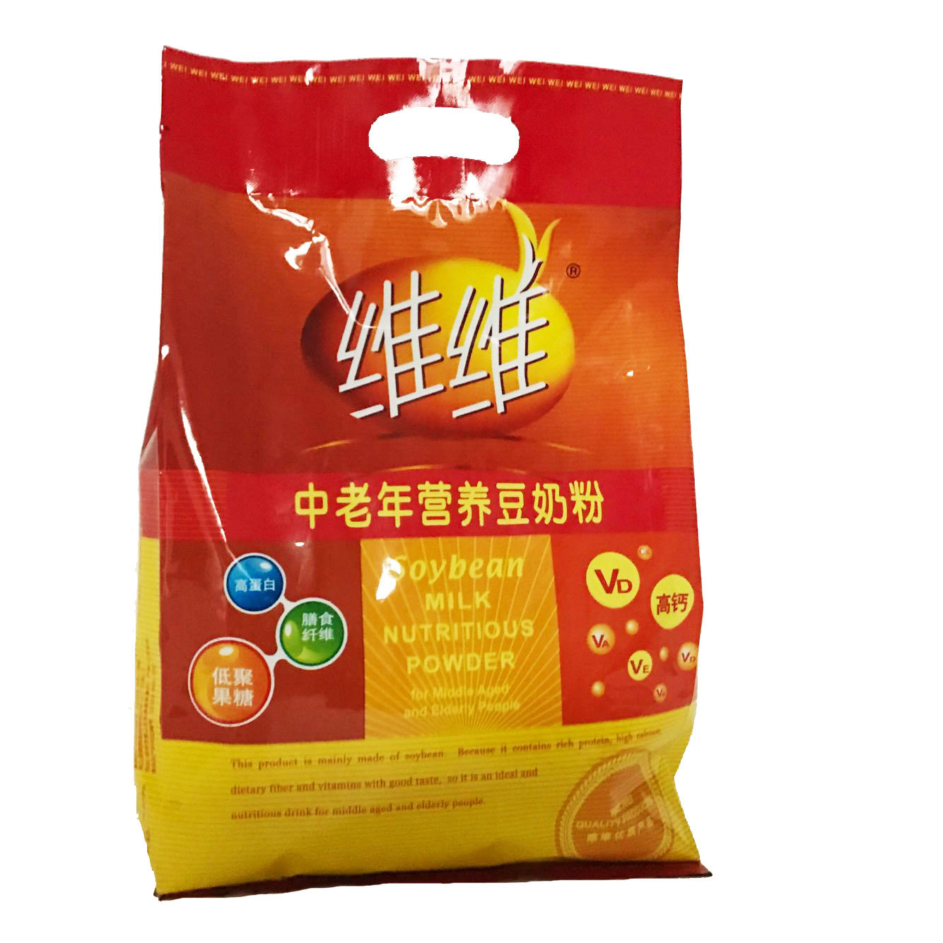 豆奶奶粉500g16袋维维中老年营养低糖冲饮饮品豆奶粉