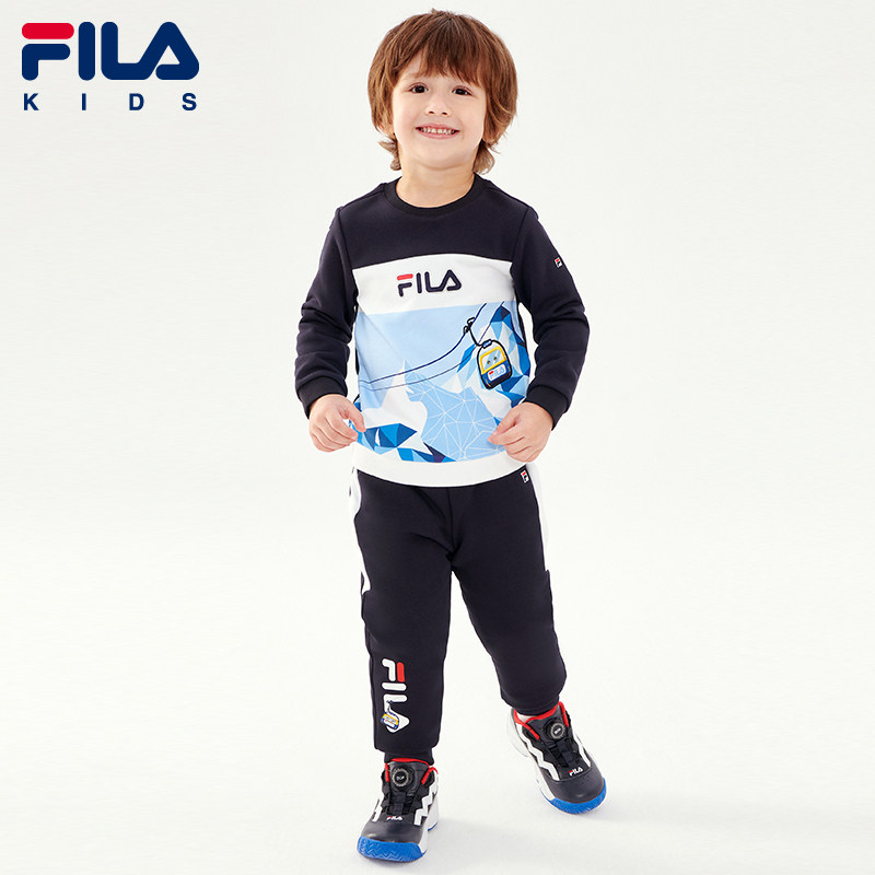 fila斐乐童装儿童卫衣2021秋冬新款小童男童卫衣