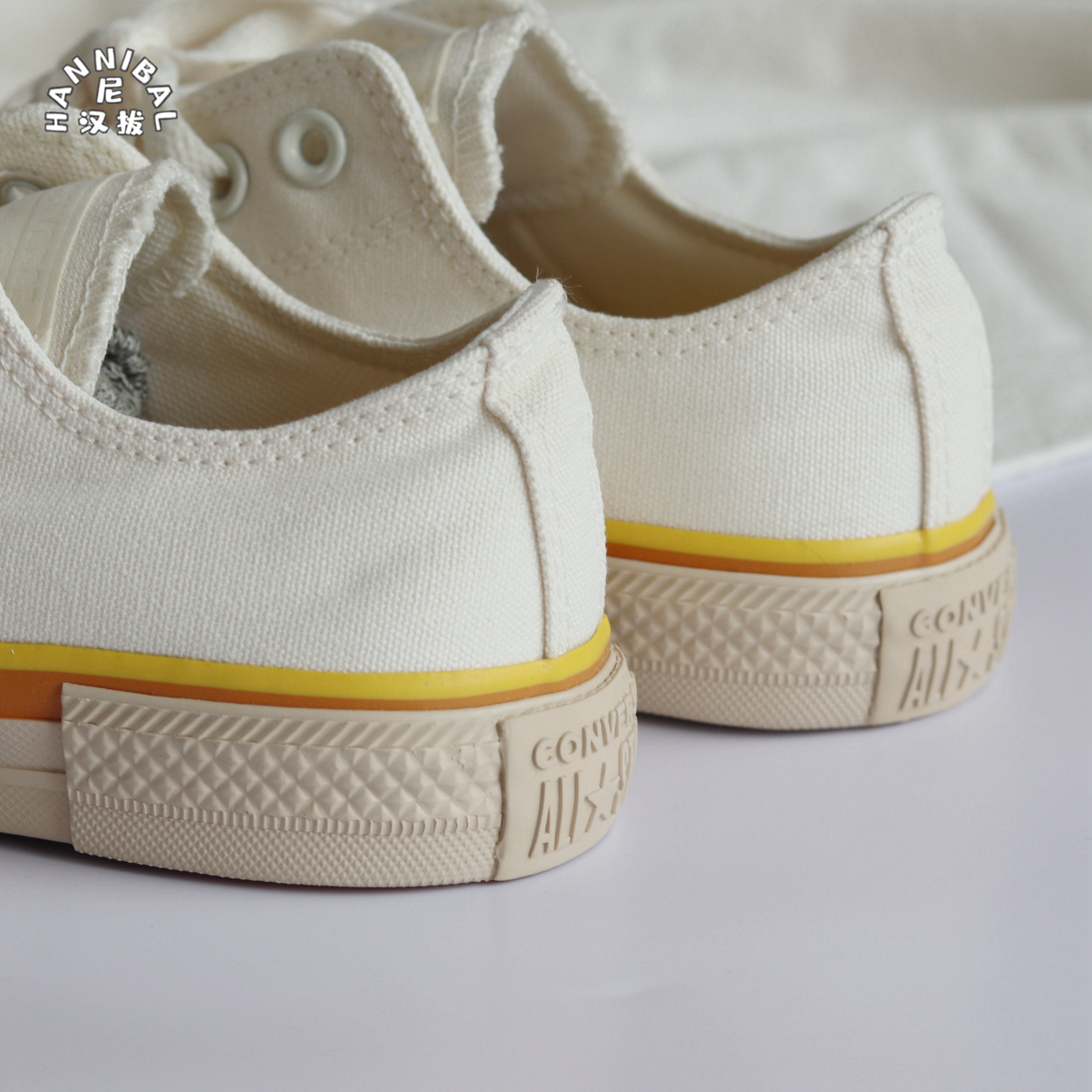 匡威布鞋帆布低帮淡黄白淡黄converse冰淇淋奶油经典帆布鞋