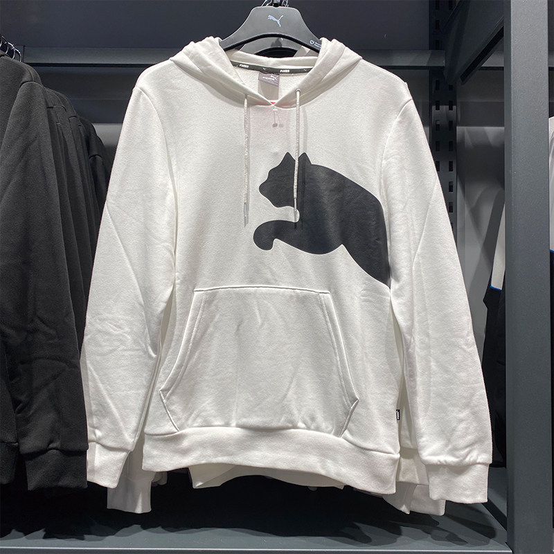 puma彪马logo连帽卫衣男女春秋情侣运动休闲套头运动卫衣