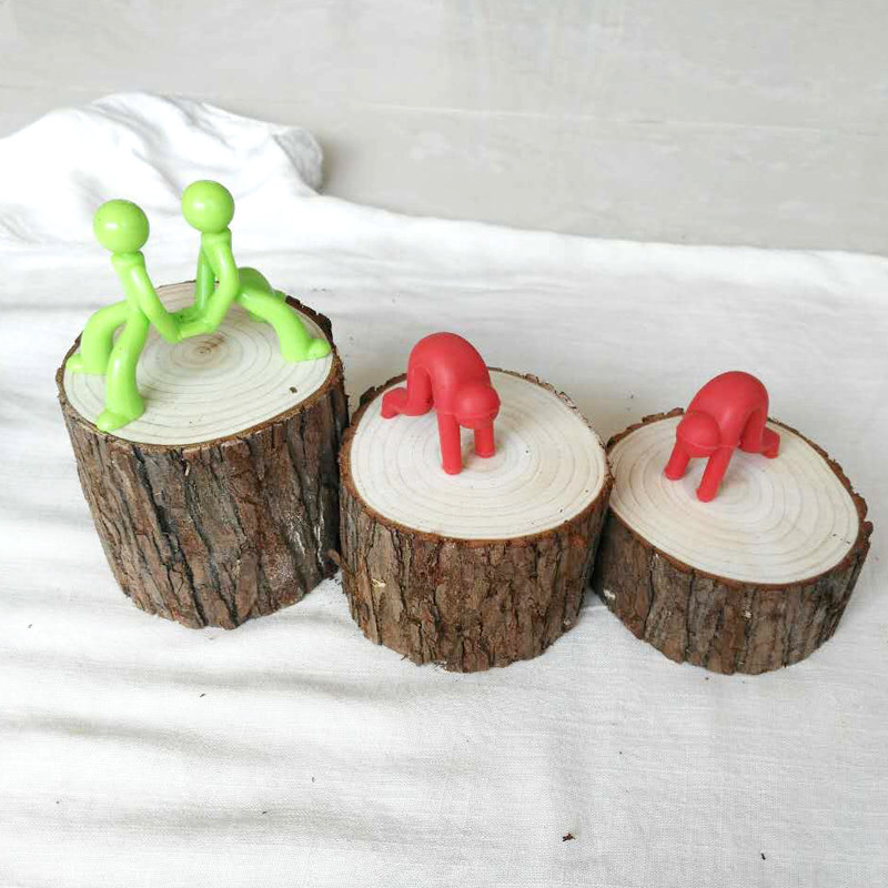 实木桩带皮树段原木桩杉木墩摆件圆木diy粘土底座木段装饰可定制