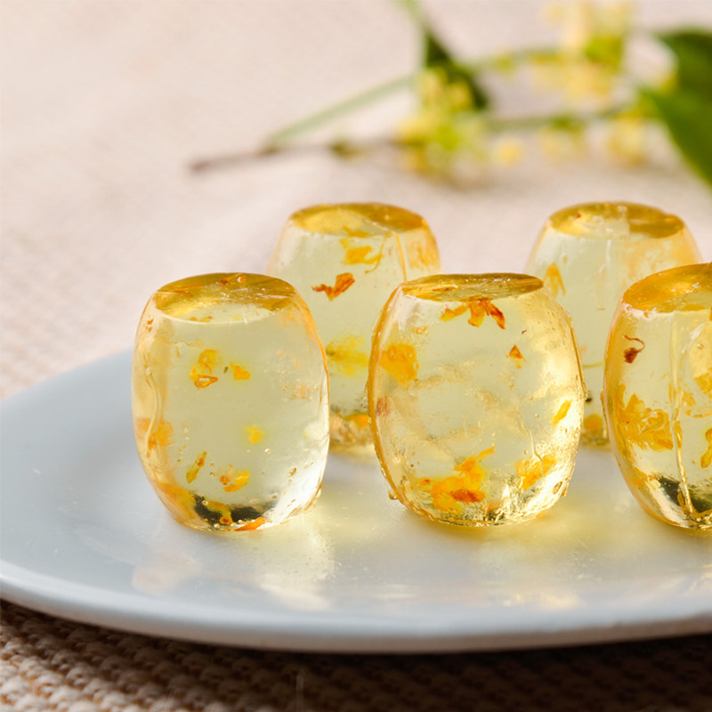 桂花软糖花瓣冻桂花水晶糕 广西桂林特产散装零食地方特色小吃