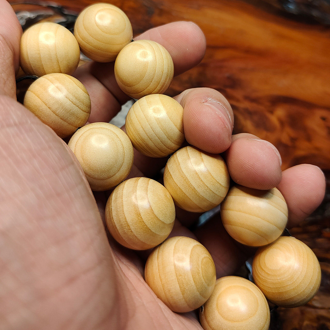 陌香榧木佛珠手串男女文玩老料念珠手链手工佛珠