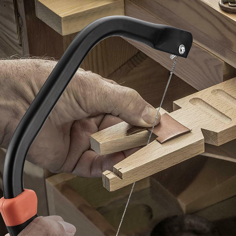 线锯木工曲线锯家用超细手拉钢丝剧子木雕刻工具圆弧锯手工拉花锯