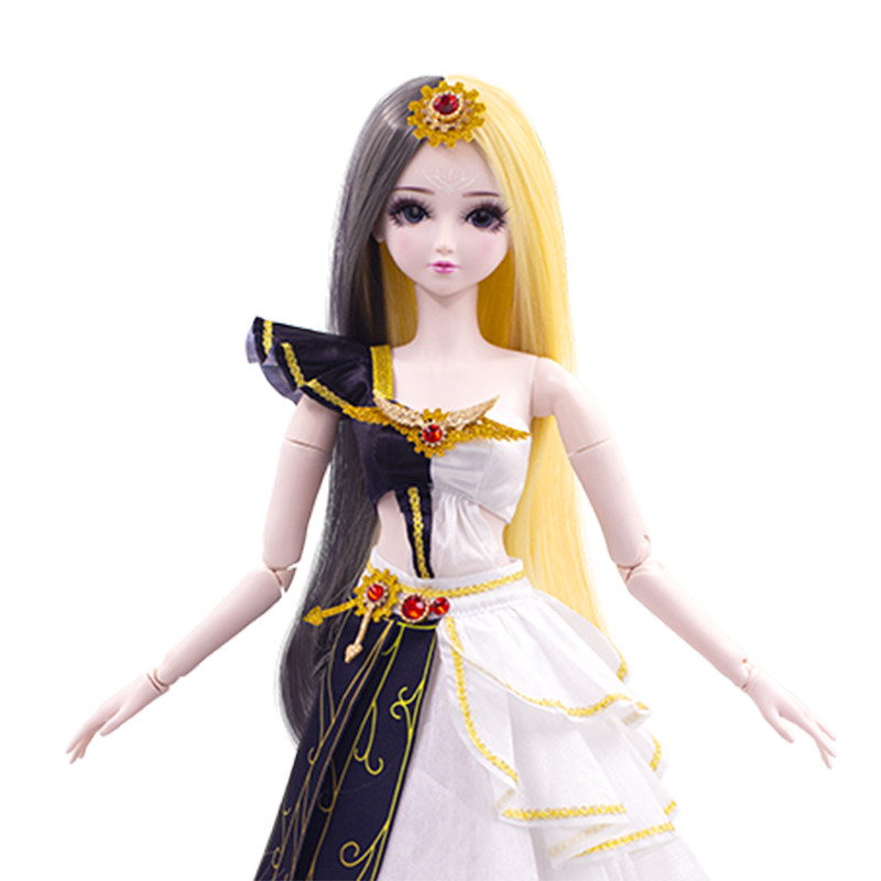 正品叶罗丽娃娃60cm白光莹仙子版素白沉睡茉莉女孩玩具改妆礼物