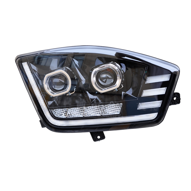 适用欧曼est前大灯总成led超亮透镜改装电子大灯总成