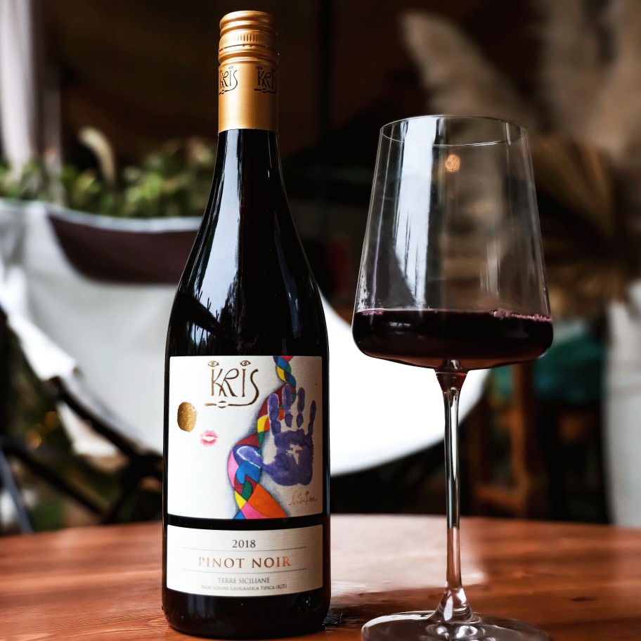 小渣爱酒kris黑皮诺干红葡萄酒2018年意大利进口红酒干红静态葡萄酒