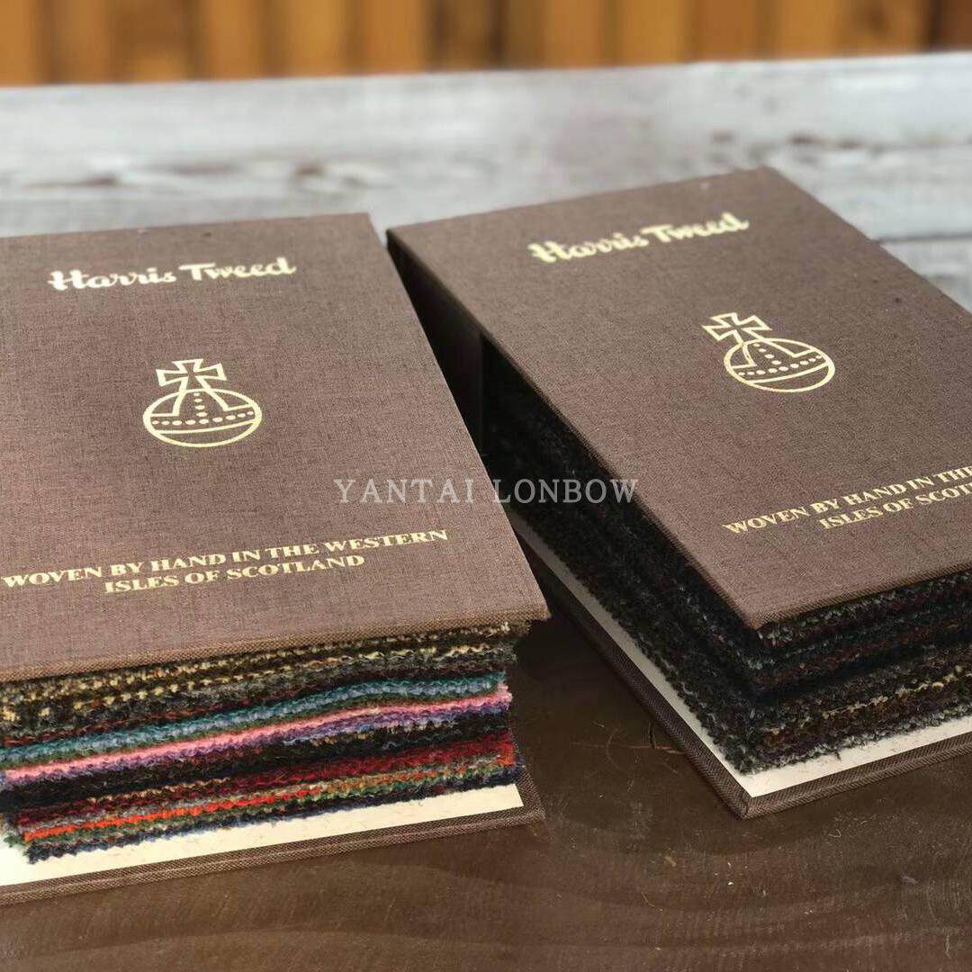 harristweedfabric哈里斯花呢面料样本定制精装色卡海绵垫
