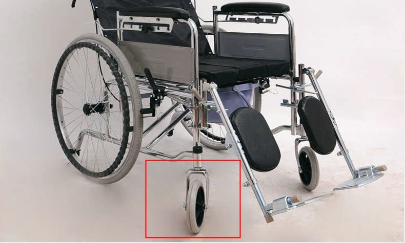 轮椅轮子前轮前小轮万向6寸7寸8寸轱辘实心轮椅