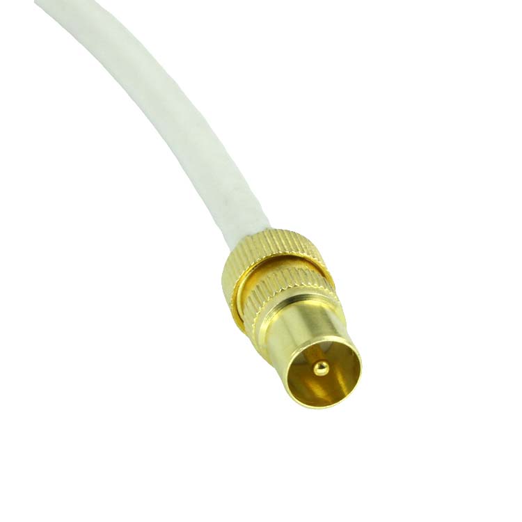 有线电视自制天线线头视频射频插头竹节节头rff头