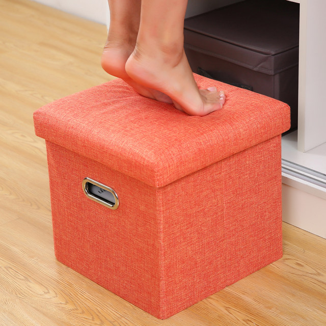 Multifunctional household stool folding storage stool toy storage stool shoe changing stool household stool can sit on portable stool Multifunctional household stool folding storage stool toy storage stool shoe changing stool household stool can sit on portable stool