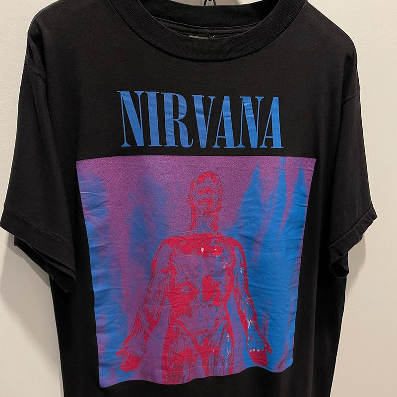 nirvana涅槃天使乐队欧美美高街逼疯摇滚嘻哈男女t恤
