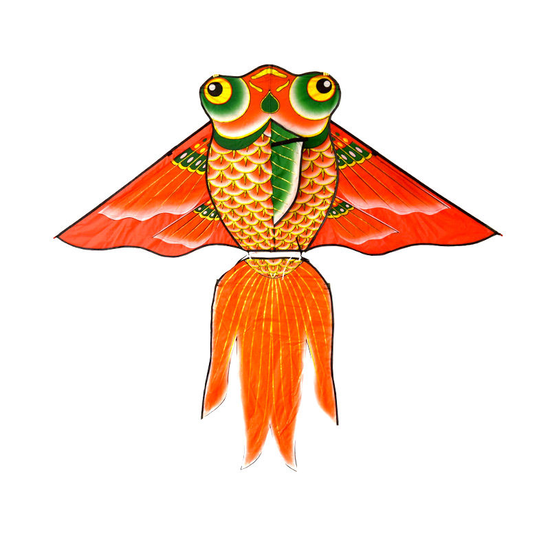 金鱼风筝潍坊儿童卡通成人大型三角微风好飞风筝