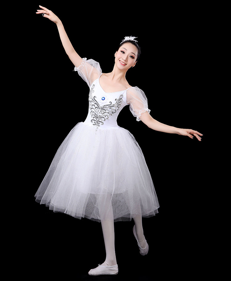 芭蕾舞新款舞蹈芭蕾纱裙儿童白纱裙成人练功演出服芭蕾舞服