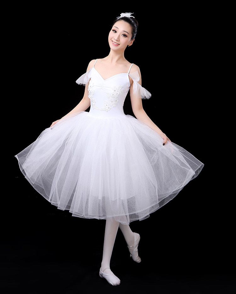 纱裙芭蕾舞舞蹈天鹅湖演出服成人长款蓬蓬芭蕾舞演出服