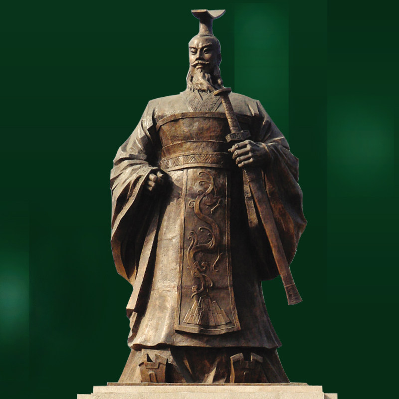 人物玻璃钢铸铜历史名人刘邦主题雕塑户外大型摆件