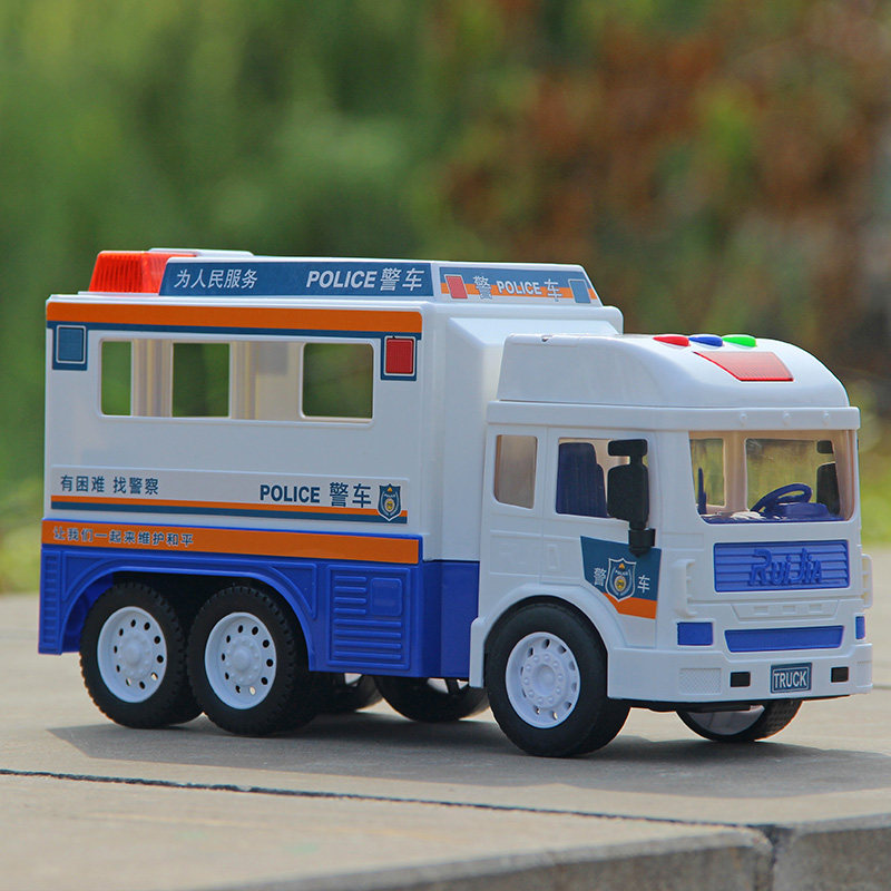 新品大号惯性音乐警车诗歌故事儿歌箱式货车惯性