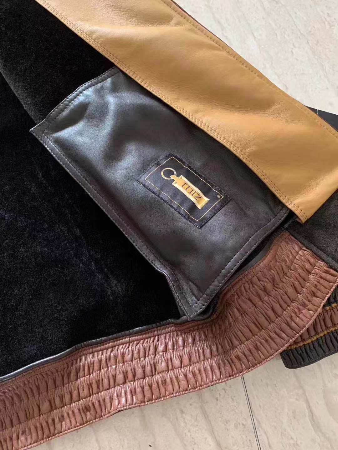 皮草夹克 男士 泽利 zilli 皮毛一体 飞行员外套 法国 沈阳现货