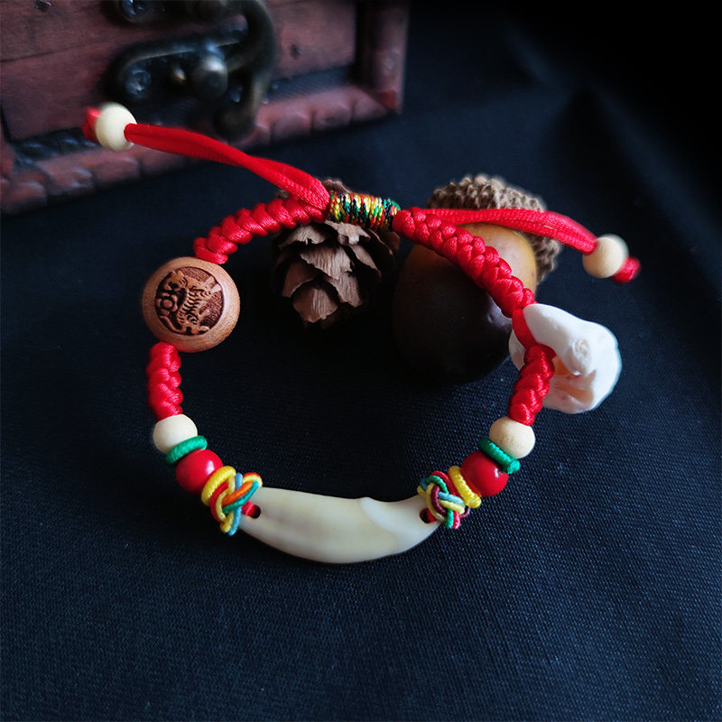 宝宝婴儿儿童惊吓手链脚猪惊骨桃木桃核胡手串手链
