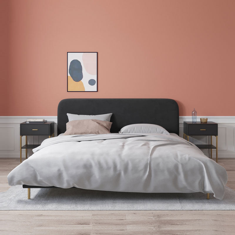 北欧ins15m18米定制私人现代简约网红轻奢布艺床