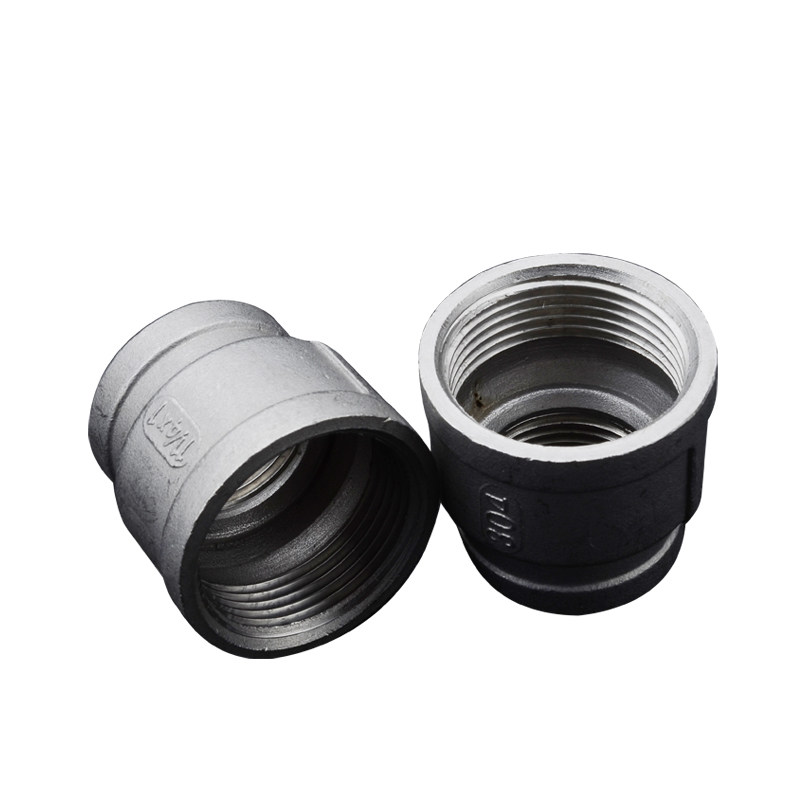 201 304不锈钢变径内丝大小头异径管箍接头精铸管古4分6分1寸2寸 - 爱